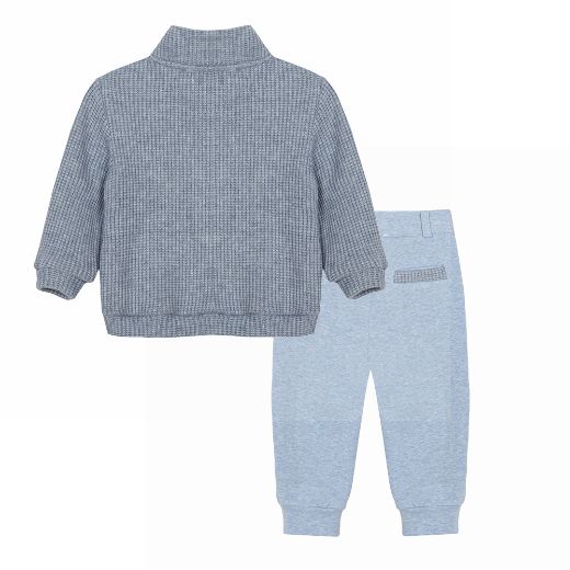 Picture of Patachou Boys Blue Half Zip Tracksuit