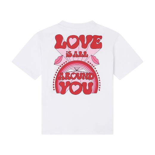 Picture of Stella Mc Cartney Girls White Love T-Shirt