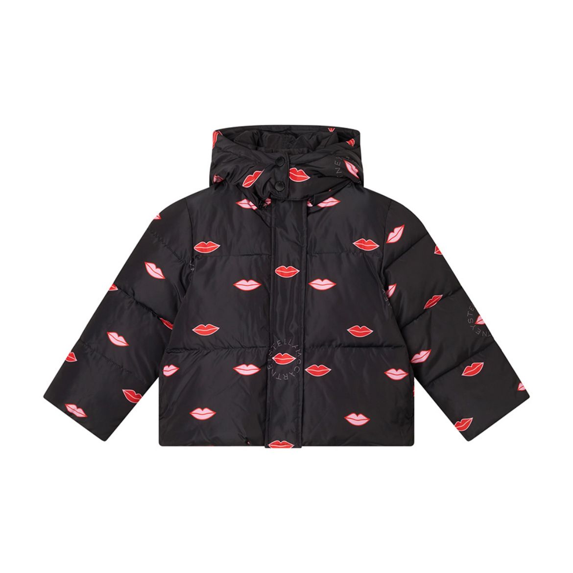 Picture of Stella Mc Cartney Girls Black & Red Lips Coat