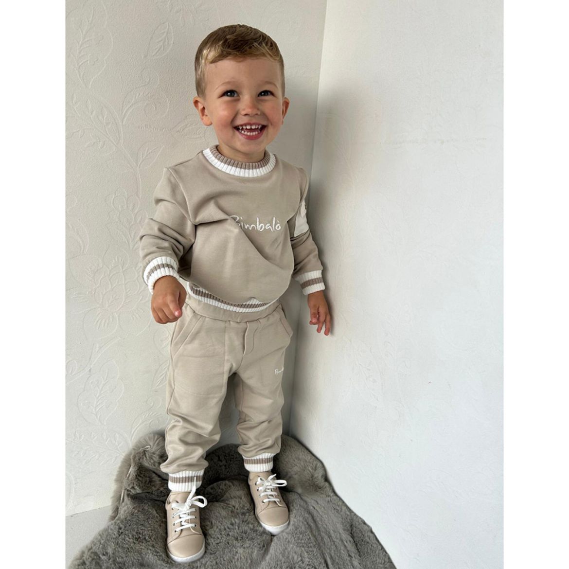 Picture of Bimbalo Boys Beige Tracksuit