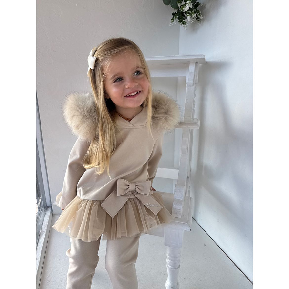 Picture of Bimbalo Girls Beige Leggings Set