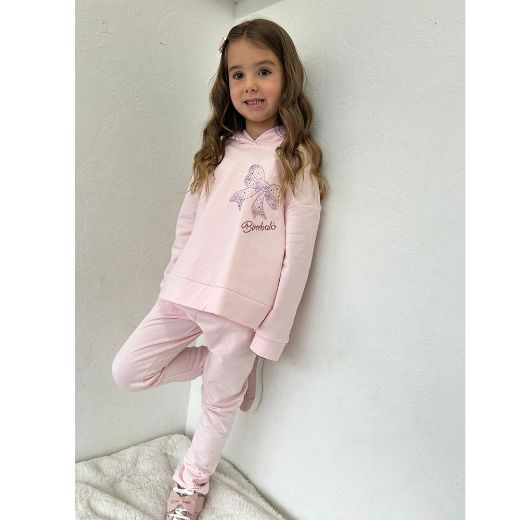 Picture of Bimbalo Girls Pink Bow Leggings Set