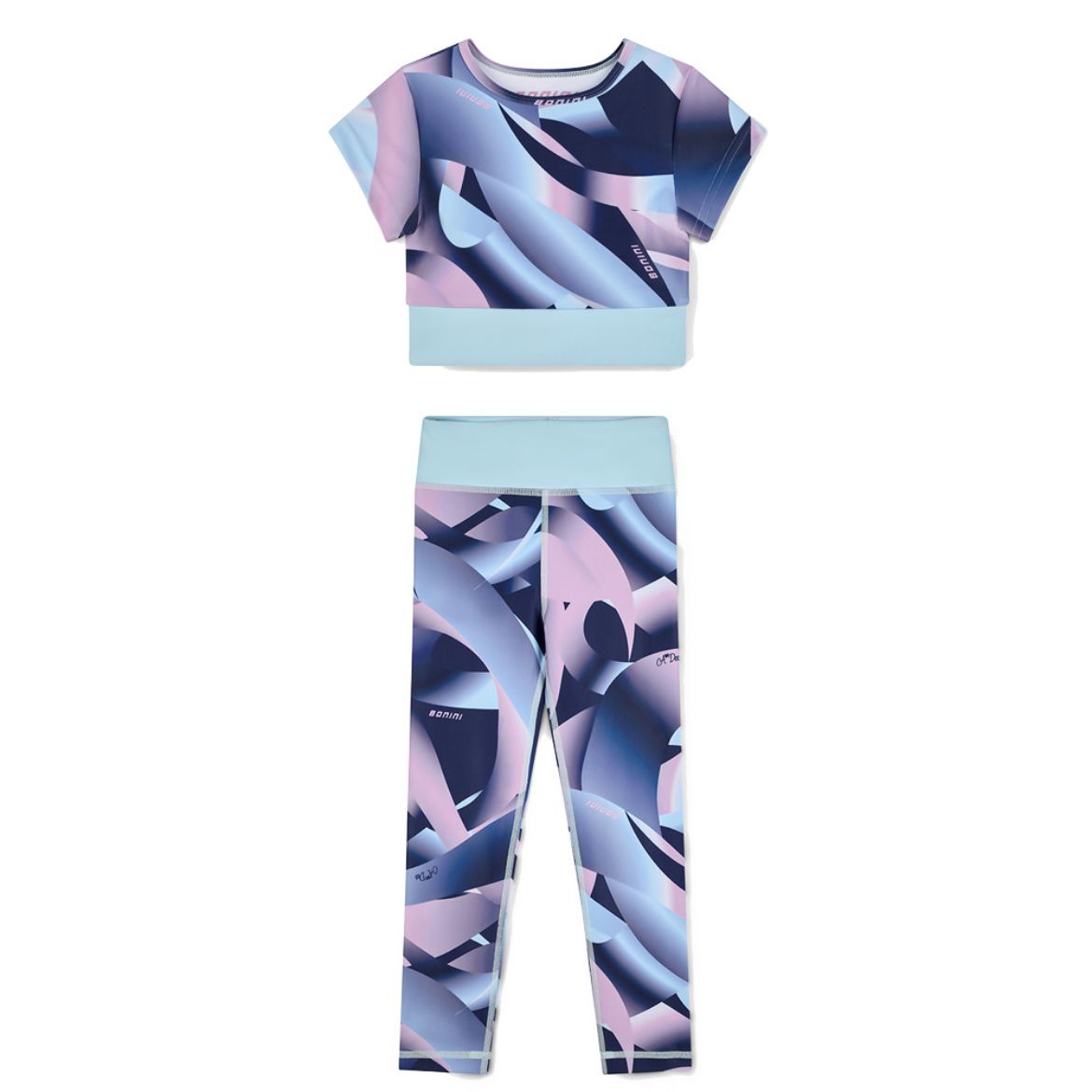 Picture of Bonin Energy/Sprint Sky Blue Printed Sport Top And Leggings