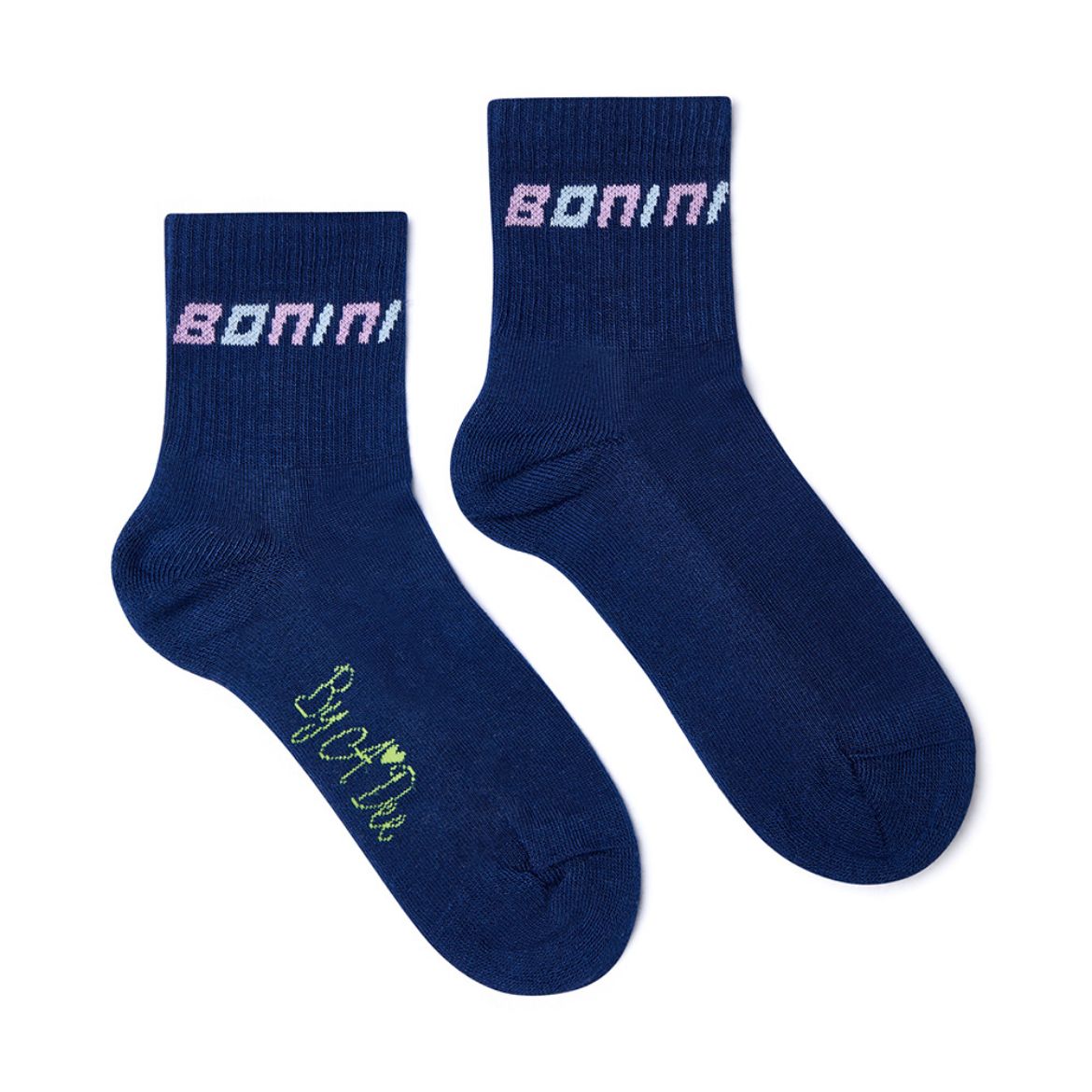 Picture of Bonini Twirl Navy Blue Sort Sock