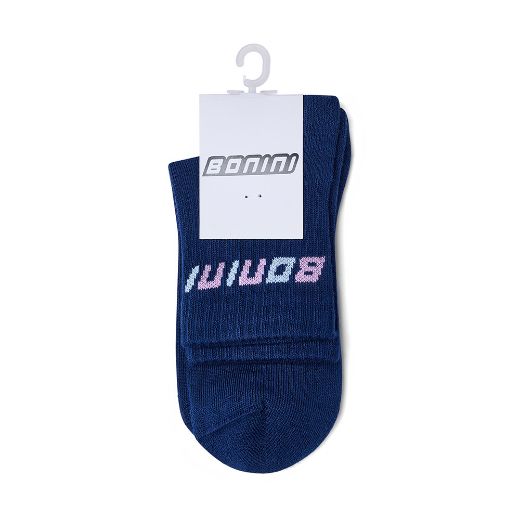 Picture of Bonini Twirl Navy Blue Sort Sock