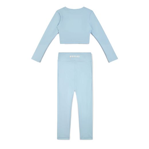Picture of Bonini Aspire Sky Blue Long Sleeve Sport Top And Legging Set