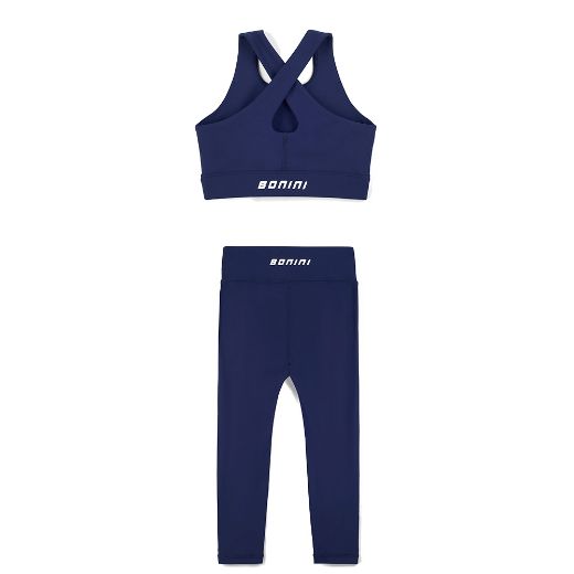 Picture of Bonini Aspire Navy Crop Sport Top And Legging Set