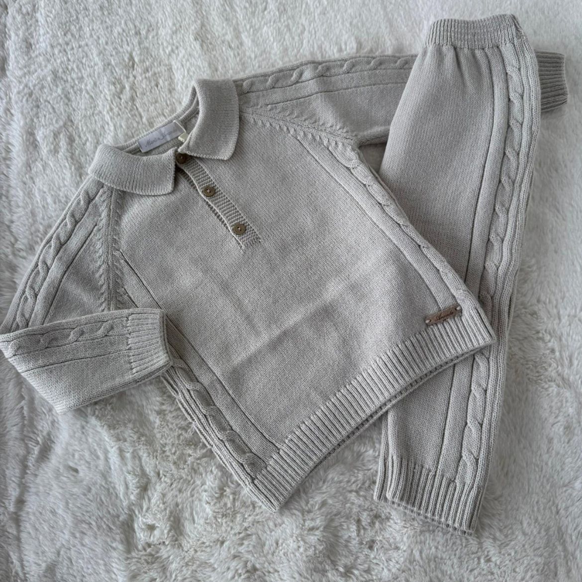 Picture of Martin Aranda Boys 2 Piece Stone Knitted Set