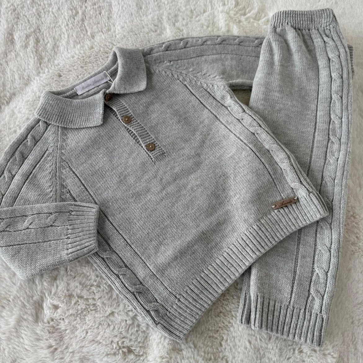 Picture of Martin Aranda Boys 2 Piece Grey Knitted Set 