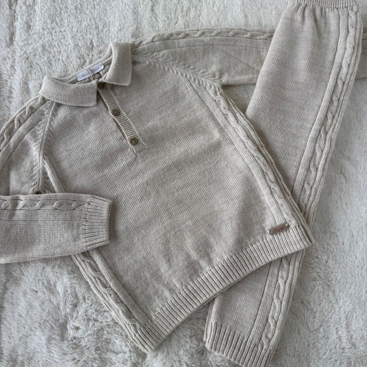 Picture of Martin Aranda Boys 2 Piece Beige Knitted Set