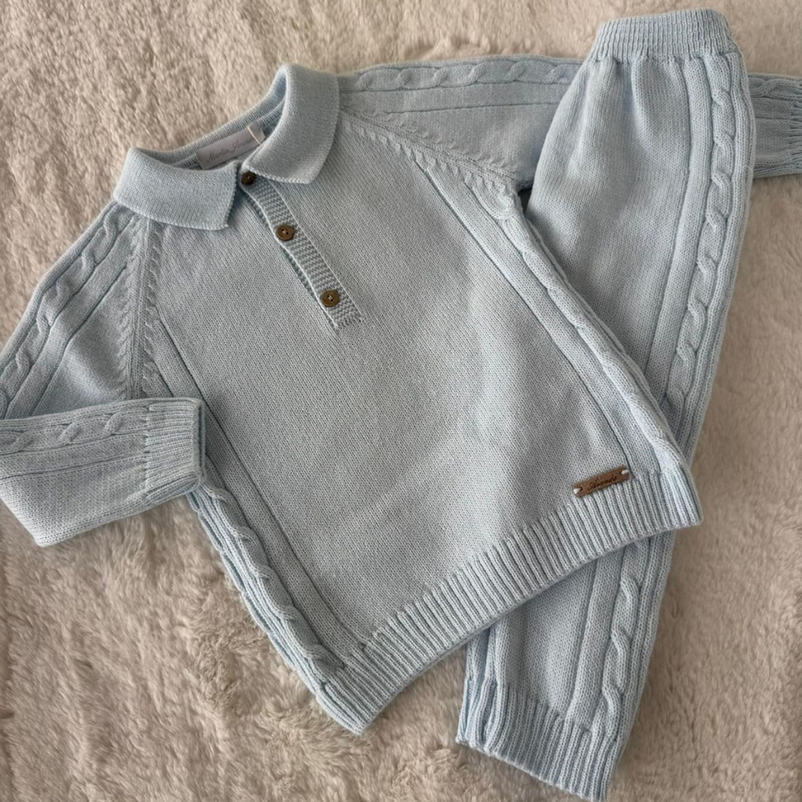 Picture of Martin Aranda Boys 2 Piece Pale Blue Knitted Set