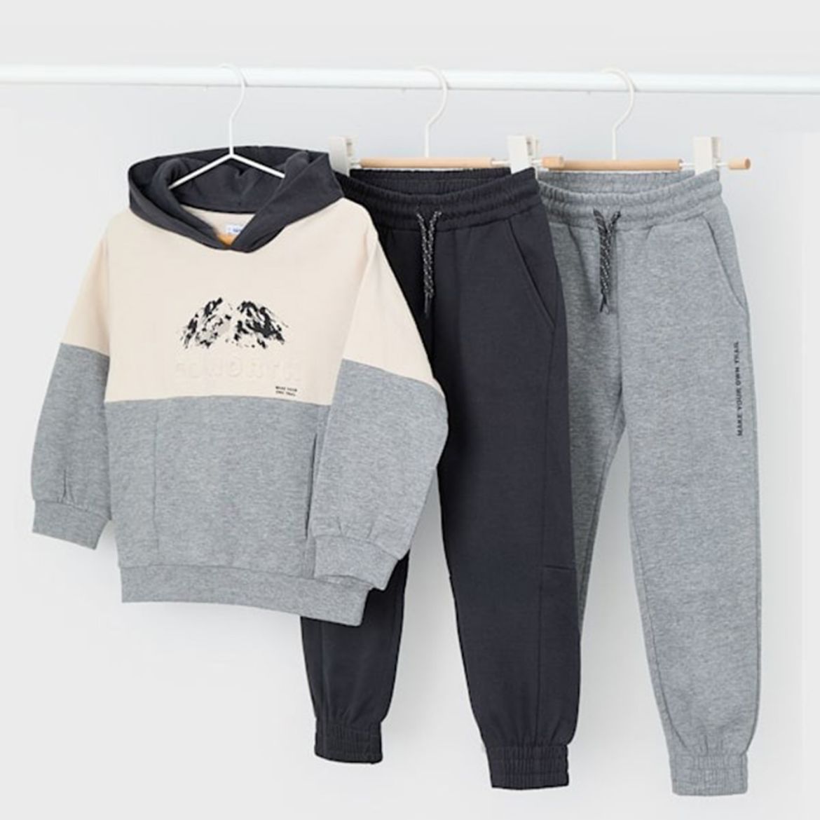 Picture of Mayoral Boys 3 Piece Grey 'Go North' Tracksuit