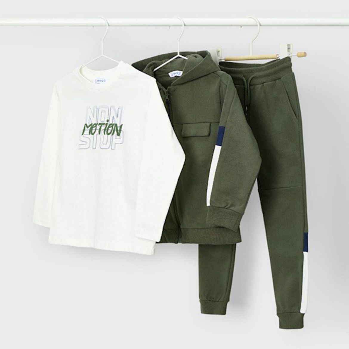 Picture of Mayoral Boys Green 3 Piece Tracksuit