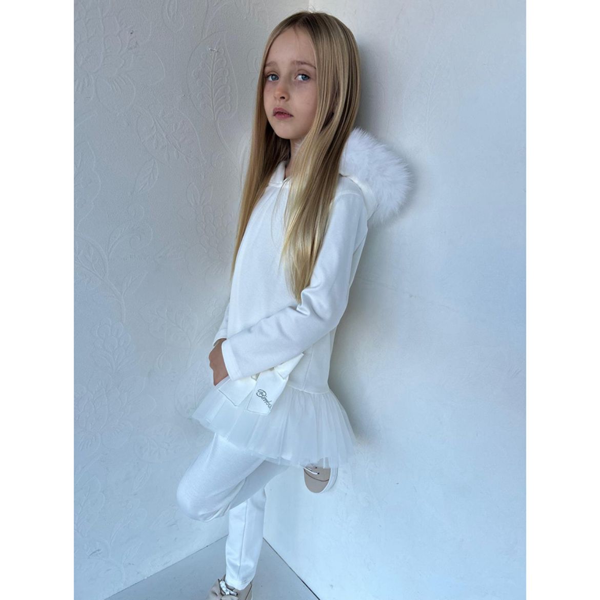 Picture of Bimbalo Girls Cream Leggings Set