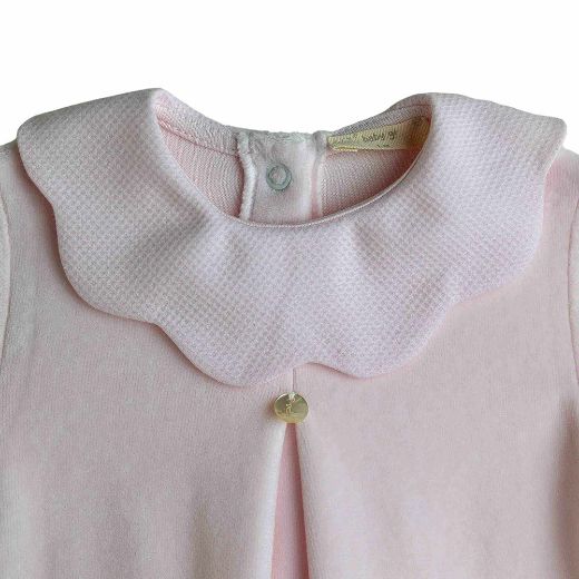Picture of Baby Gi Pink Velour with Scallop Collar