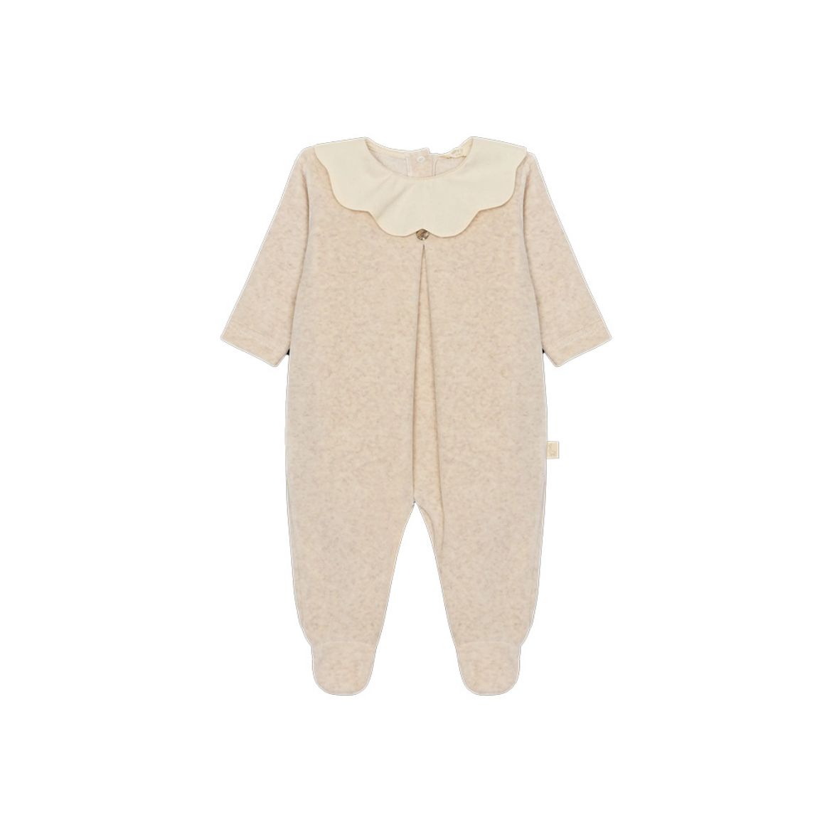 Picture of Baby Gi Beige Velour with Scallop Collar