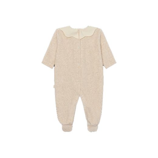 Picture of Baby Gi Beige Velour with Scallop Collar