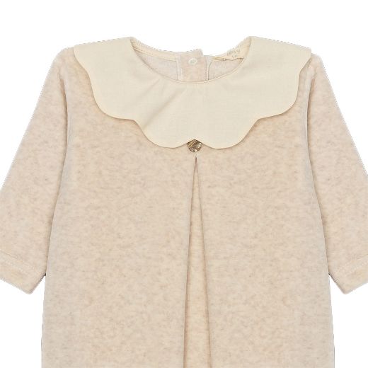 Picture of Baby Gi Beige Velour with Scallop Collar