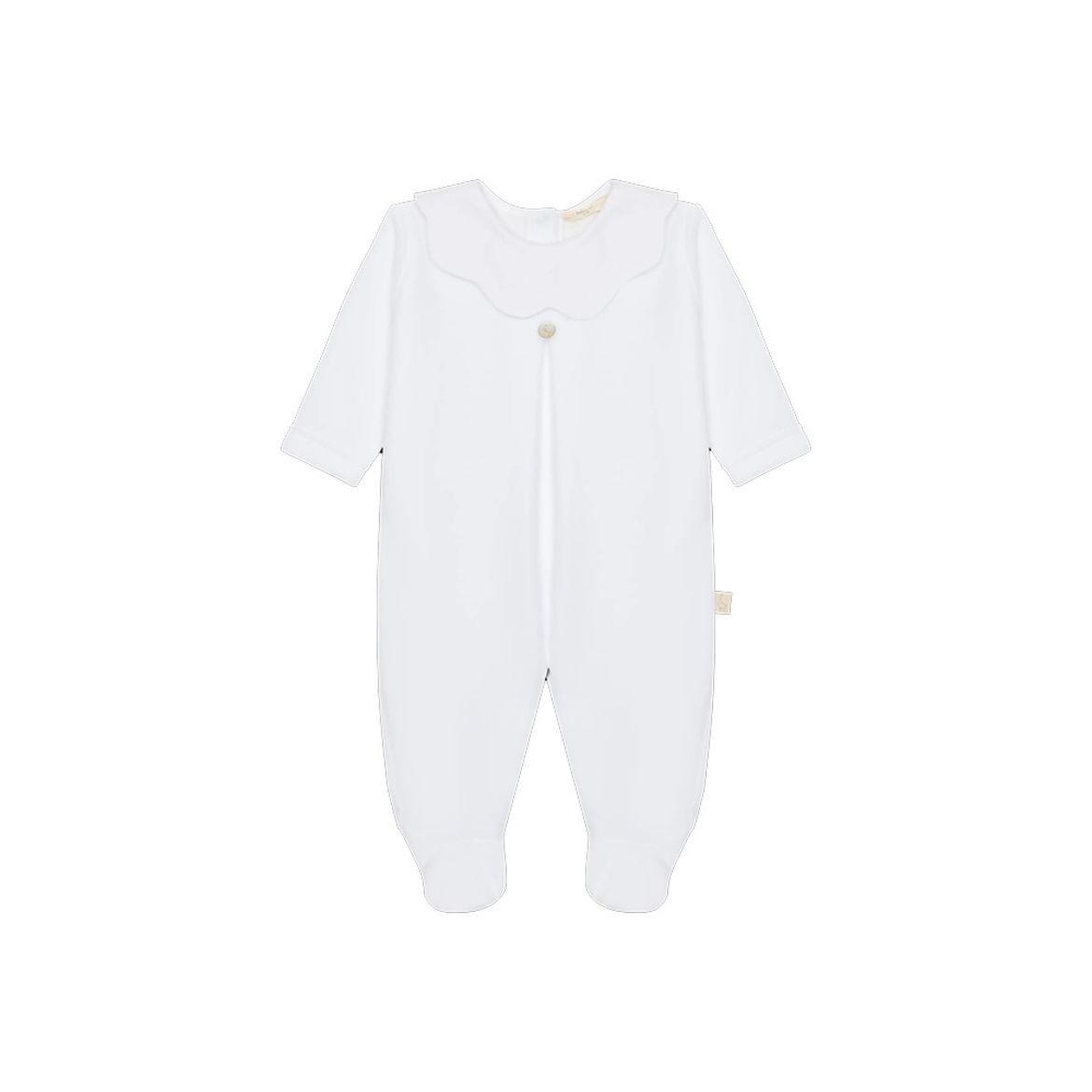 Picture of Baby Gi White Velour with Scallop Collar
