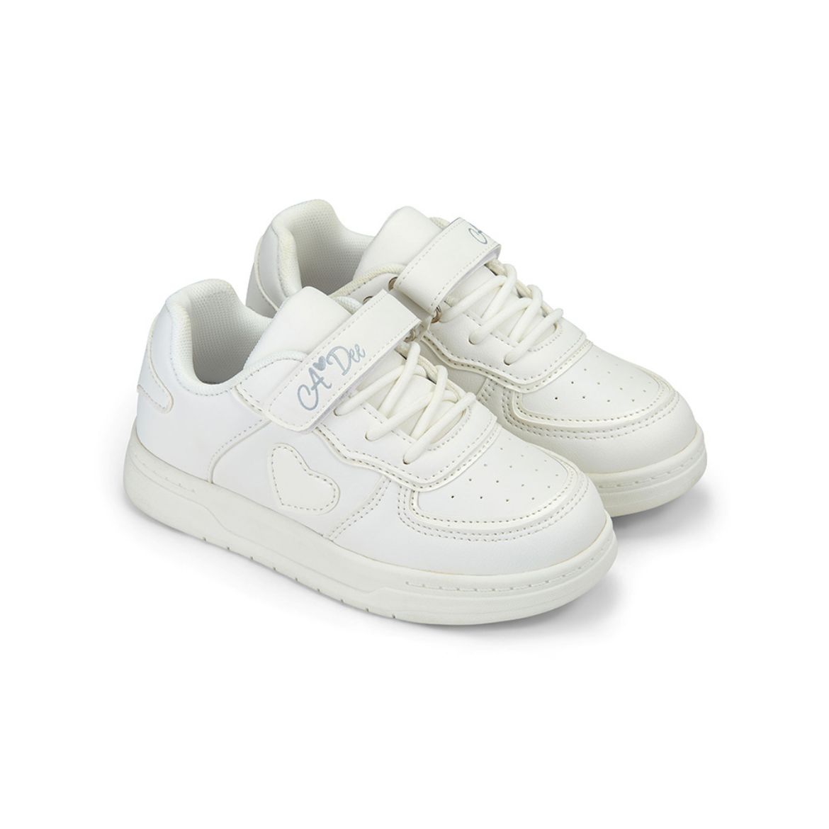 Picture of A Dee Dnk White Heart Trainers