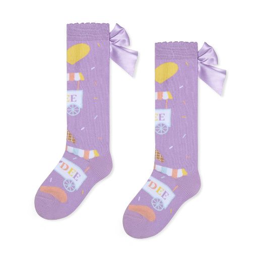 Picture of A Dee Sandra Lilac Ice Cream Knee Socks