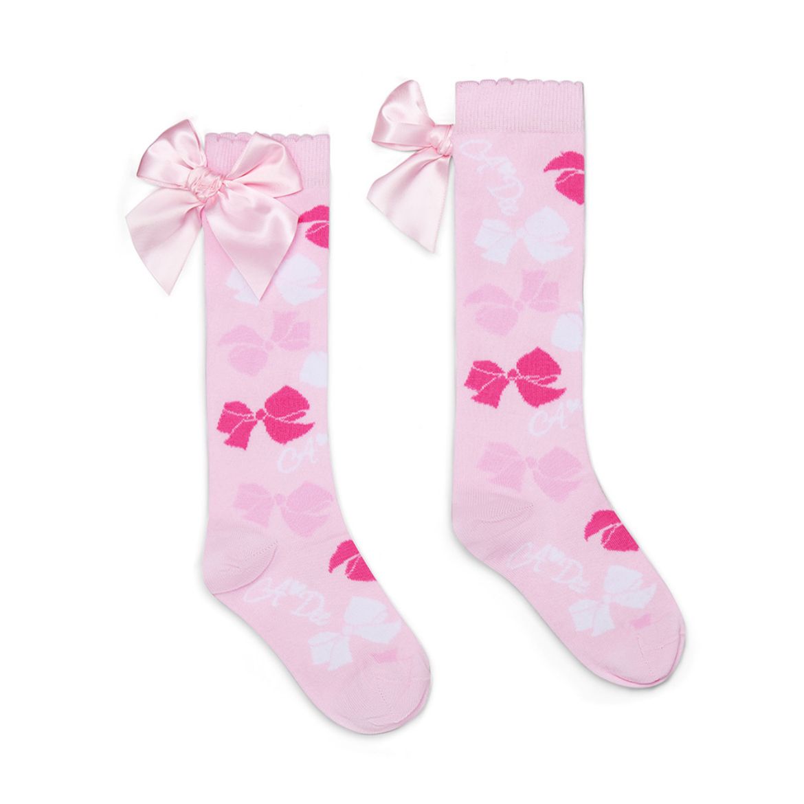Picture of A Dee Ramona Pink Bow Printed Knee Socks
