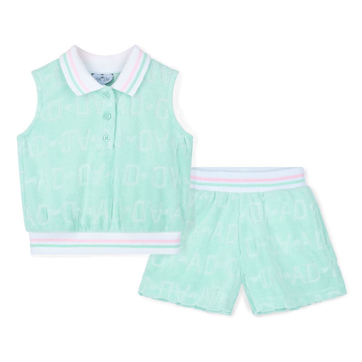 Picture of A Dee Romi Mint Terry Short Set