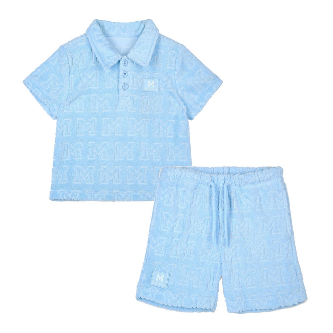 Picture of Mitch & Son Orion Blue Towelling Short Set