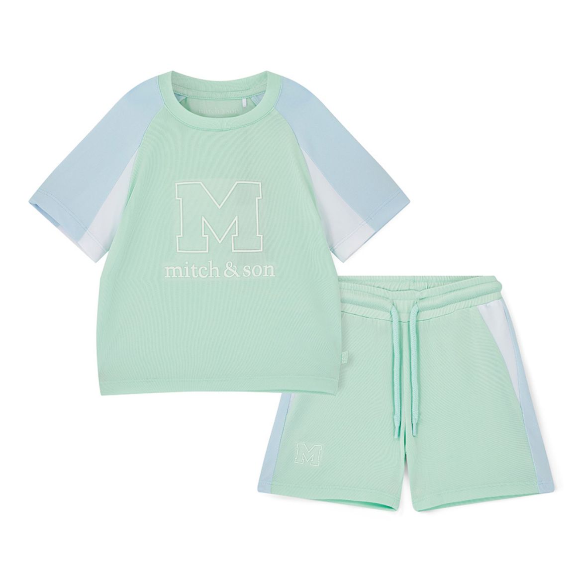 Picture of Mitch & Son Ollie Mint Logo Short Set