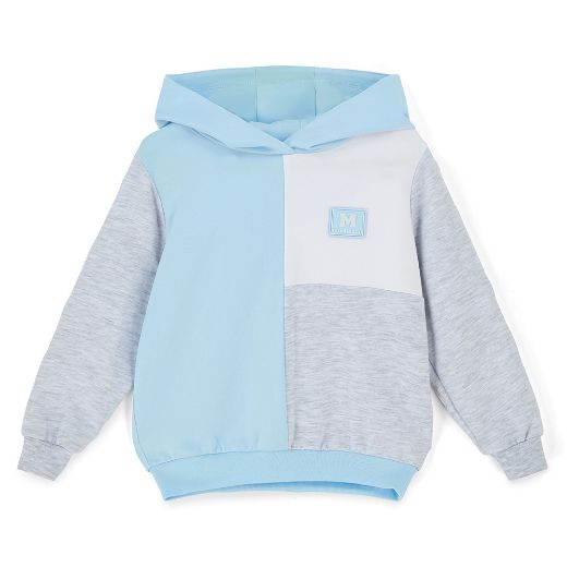 Picture of Mitch & Son Omar Blue Colour Block Hoody & Short Set