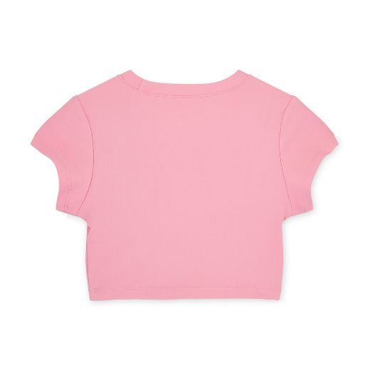 Picture of Bonini Pink Short Sleeve Crop Top