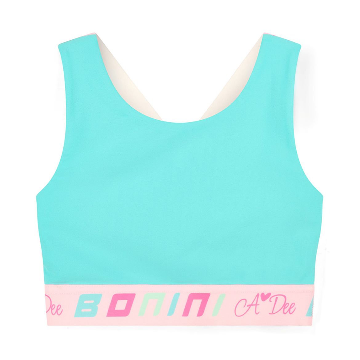 Picture of Bonini Blue Colour Block Crop Top