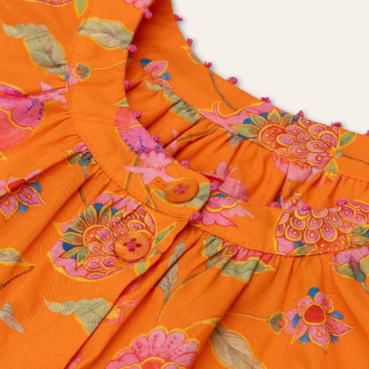 Picture of Oilily Orange Printed Beso Shirt & Pomme Short Set