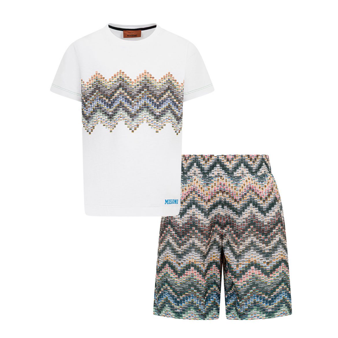 Picture of Missoni Boys Green Printed T-Shirt & Swim Shorts Set