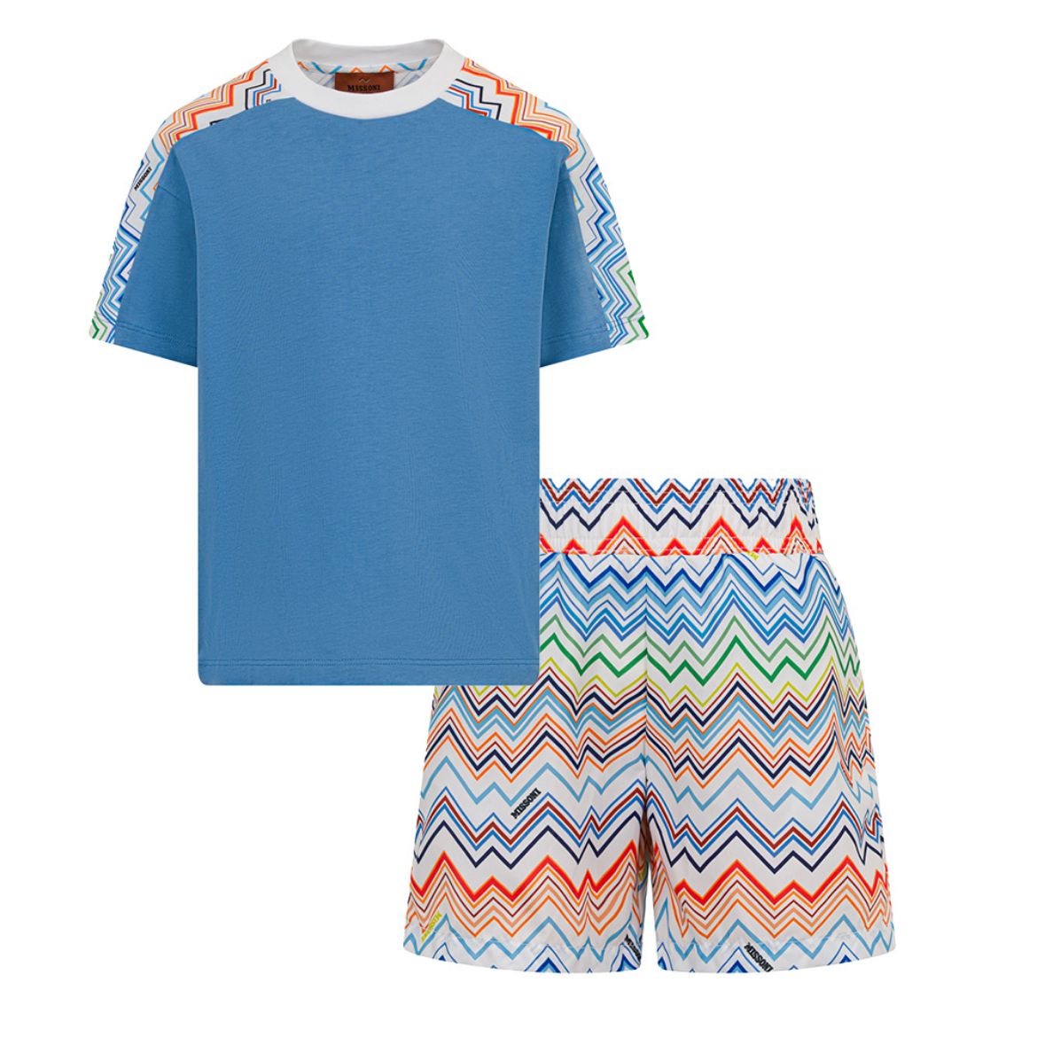 Picture of Missoni Boys Blue Multi-Coloured Top & Swim Shorts Set