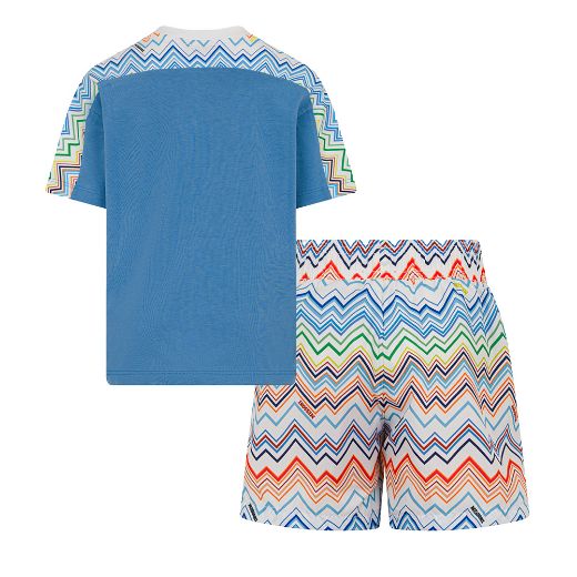 Picture of Missoni Boys Blue Multi-Coloured Top & Swim Shorts Set