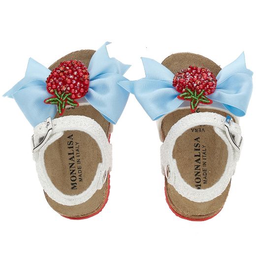 Picture of Monnalisa White & Red Strawberry Sandals