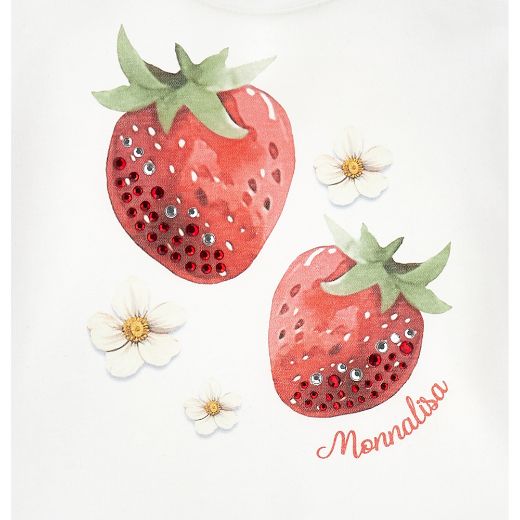 Picture of Monnalisa Strawberry Top & Skirt Set