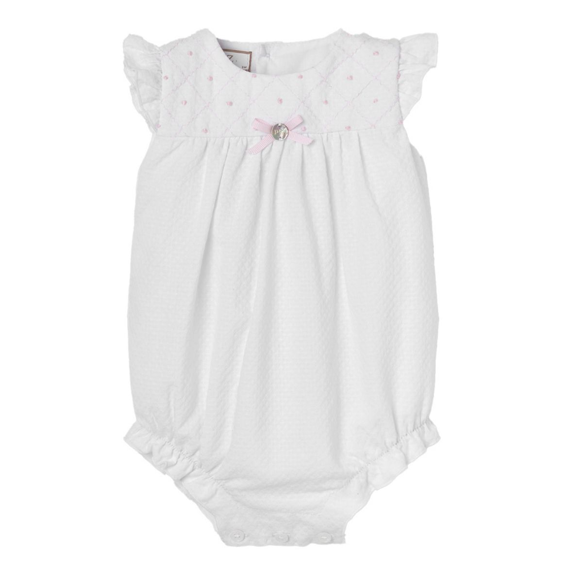 Picture of Paz Rodriguez White Cotton Romper
