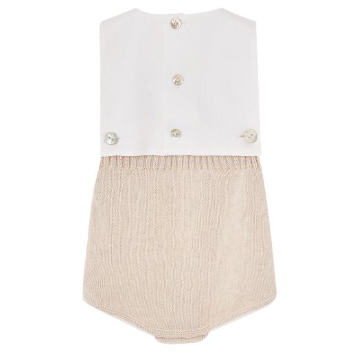 Picture of Paz Rodriguez Beige Knitted Romper