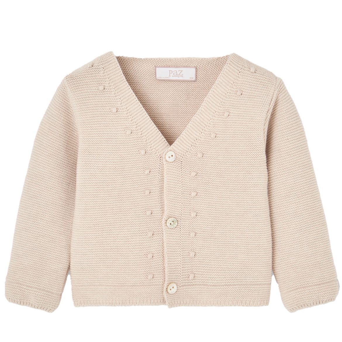 Picture of Paz Rodriguez Beige Knitted Cardigan