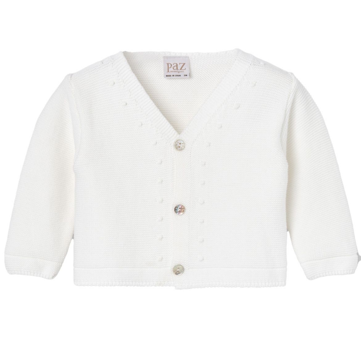 Picture of Paz Rodriguez Cream Knitted Cardigan