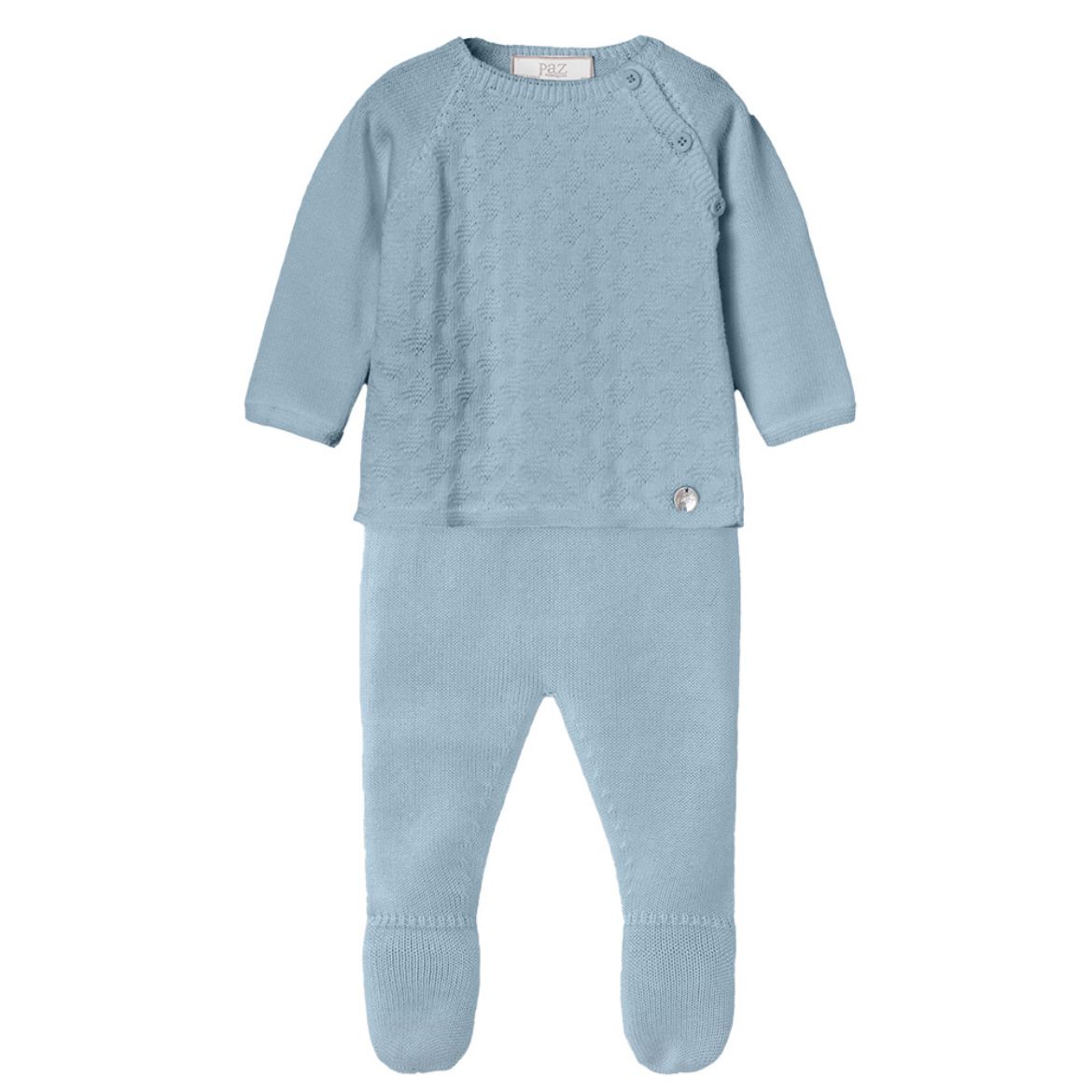 Picture of Paz Rodriguez Boys Blue Knitted 2 Piece Set