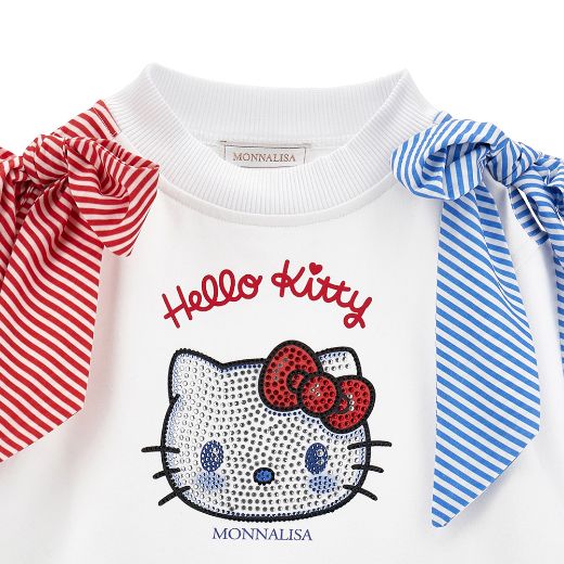 Picture of Monnalisa Hello Kitty White Jumper & Short Set