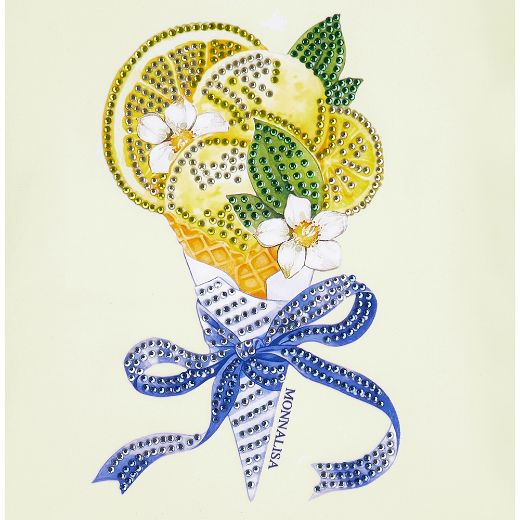 Picture of Monnalisa White T-Shirt & Denim Lemon Short Set