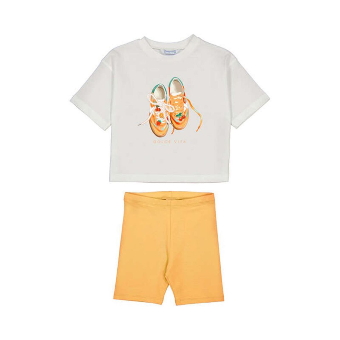 Picture of Mayoral Girls Orange Cycling Short Set