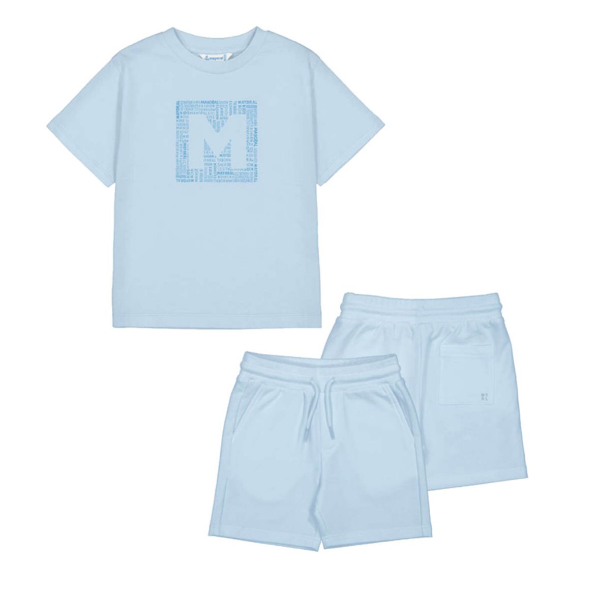 Picture of Mayoral Boys Blue T-Shirt & Shorts Set