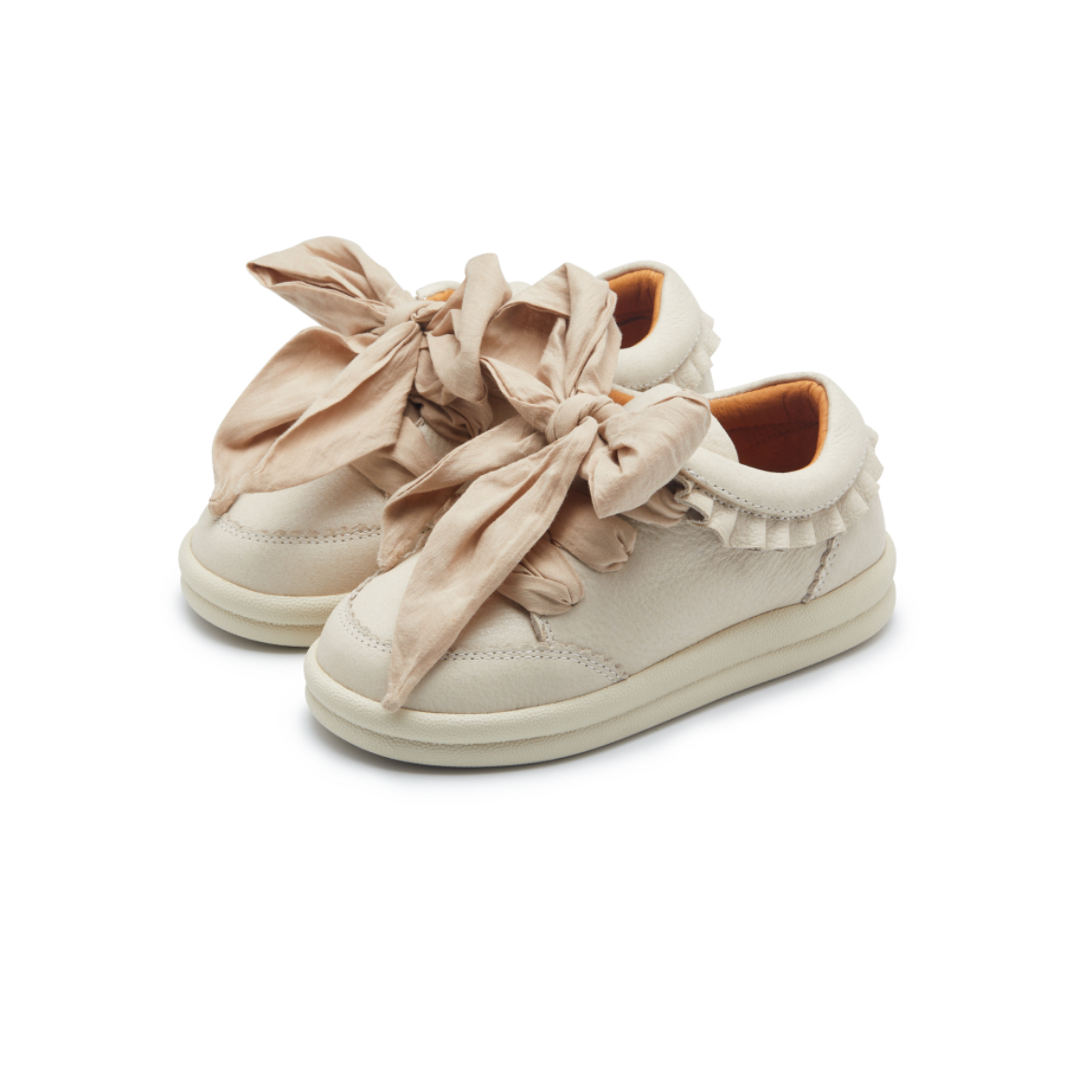 Picture of Donsje Lexley Cream Leather Trainers