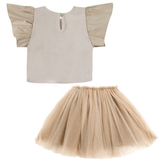 Picture of Donsje Ubah Sand Top & Pien Powder Skirt Set