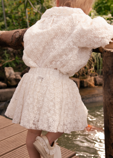 Picture of Donsje Mailien White Shirt & Ilea White Skirt Set